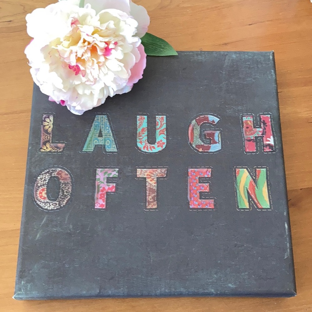 Laugh Often Canvas Sign